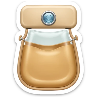 an ostomy bag in beige sticker