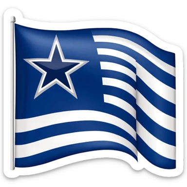 Dallas cowboys flag sticker