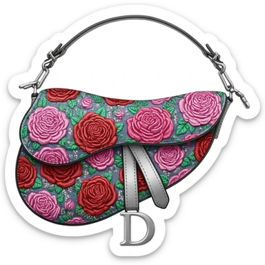 floral dior saddle bag sticker