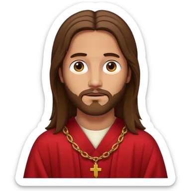 Jesus like the red robe Jesus painting sticker