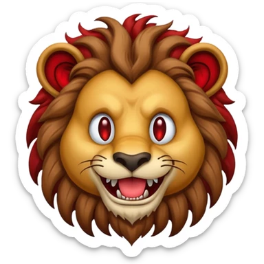 💩🦁👹 Fusion of All 3 Emojis & Make it Into a A Monster Logo  sticker