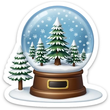 snow globe winter sticker