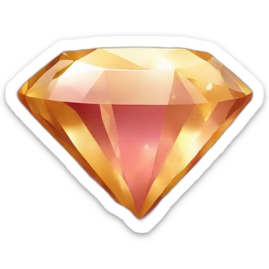 a golden diamond on a bed of rose petals sticker