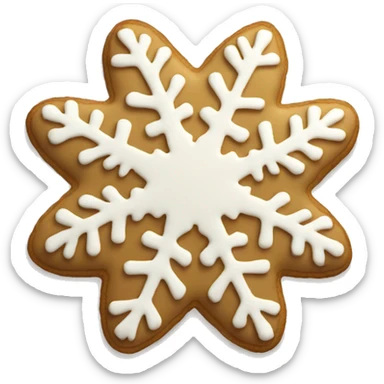 beige snowflake cookie sticker