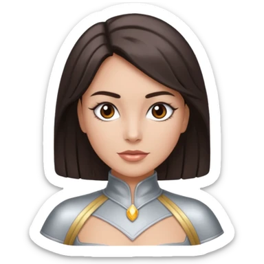 Cindy Birdsong from The Supremes with dark brown hair, silver outfit sticker