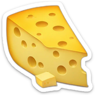 cheese with a big red question mark over sticker