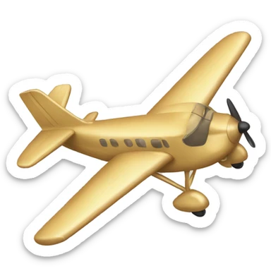 light golden plane  sticker