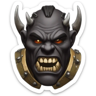 Warhammer online black ork sticker
