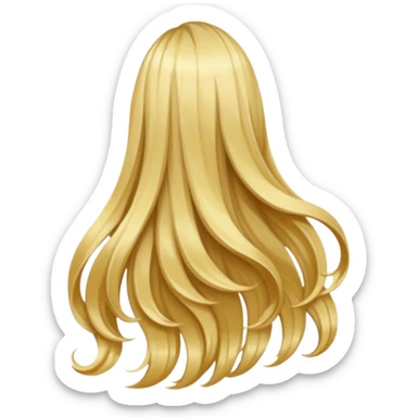 back view of long blonde hair sticker