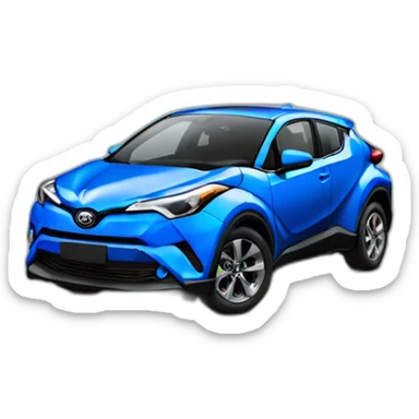 blue toyota chr sticker