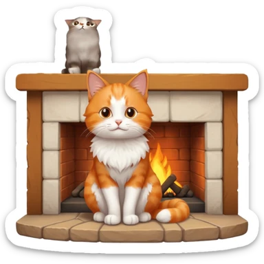 Hearth cat sticker