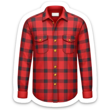 red lumberjack shirt sticker