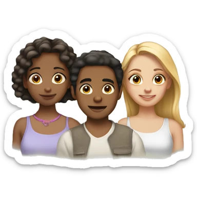 2 sisters and 1 brother sticker