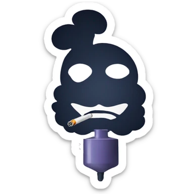 Vaping symbol sticker