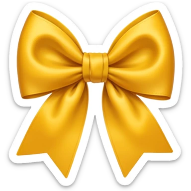 Mustard-yellow bow sticker
