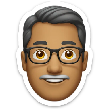 a nepali amn with glasses on sticker