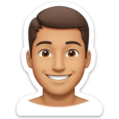 man smile , side view sticker