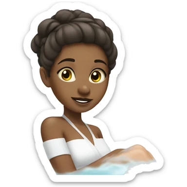 Girl spa day sticker