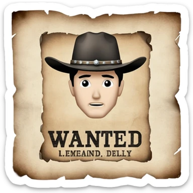 Wanted dead or live sticker