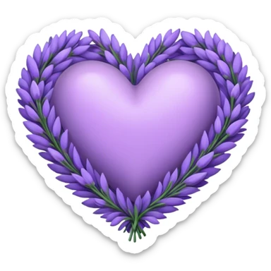 Lavender colored heart sticker