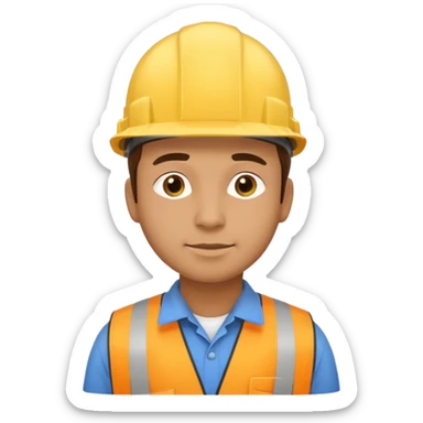 engineer, side view a hard hat  sticker
