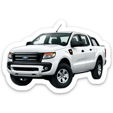 white 2011 ford ranger sport sticker