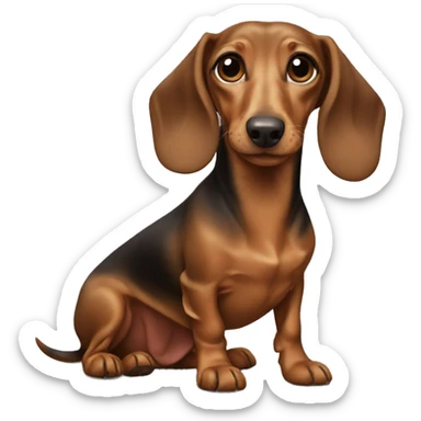 light brown dachshund  sticker
