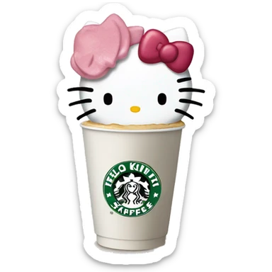 hello kitty starbucks sticker