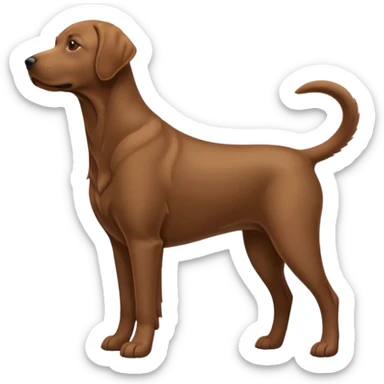 Please make a brown lab one side profile full body like this: 🐕 sticker