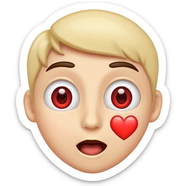 Lustful heart eyes emoji ,dramatically excited  sticker