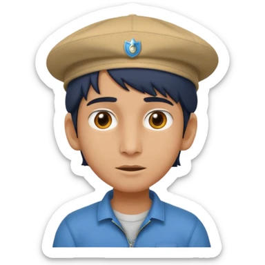  Fait un jeune indien pas trop beau avec un léger surprise un double menton et une casquette sur la tete sticker