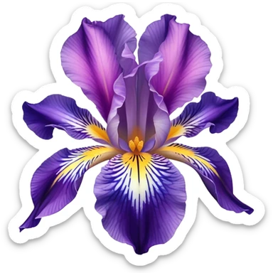 Iris flower lila pink blue sticker