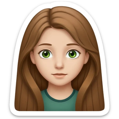 Девушка, светлая шатенка с длинами волосами, лет 18 с серо зелёными глазами по темнее sticker