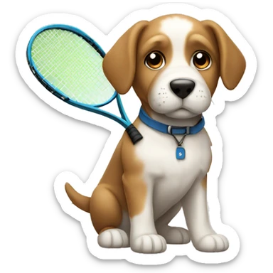PLAY TENNIS PUPPY sticker