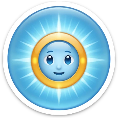 A light blue ray sticker