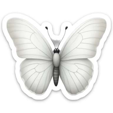 White butterfly sticker