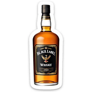 black label whisky sticker
