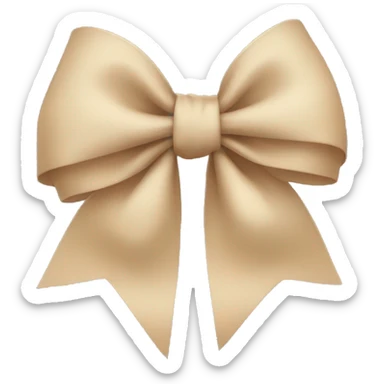 Beige bow    sticker