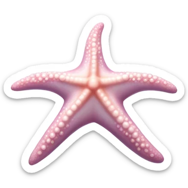 pearly pink starfish  sticker