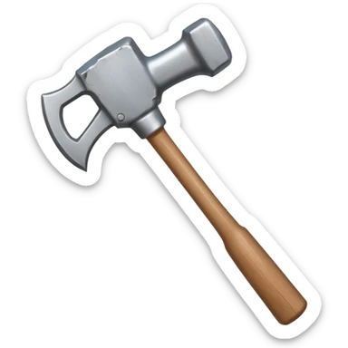 hand holding a hammer sticker