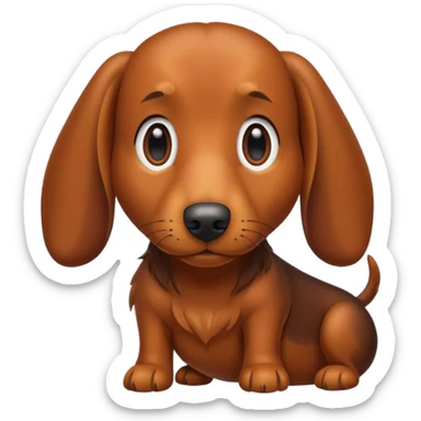 Teckel amoureux  sticker