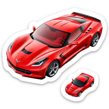Chevrolet Corvette - Chevrolet (Model Year: 2022) (Iconic colour: Red) sticker