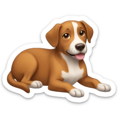 Dog Brown slipping sticker