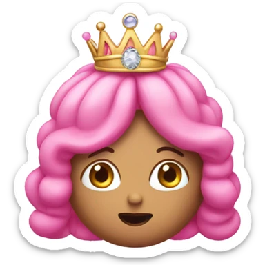 A pink jellybean with a tiara sticker