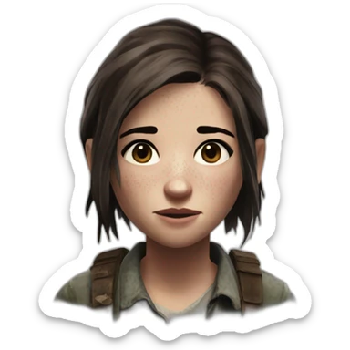 Ellie de the last of us sticker