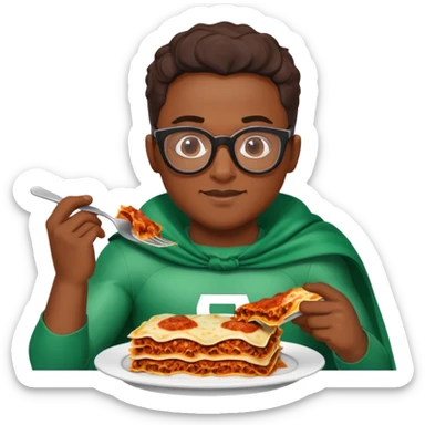 Nigerian man glasses lasanga superhero sticker