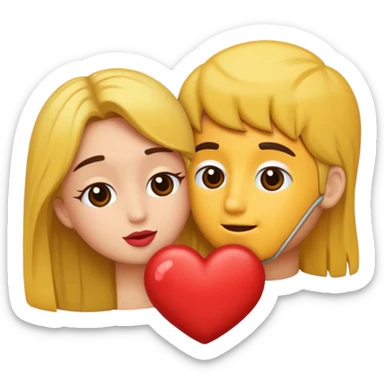 Couple bisous sticker