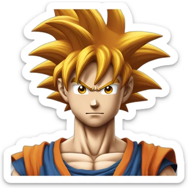 son goku dans le style d'origine sticker