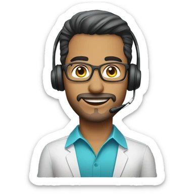 call center Saudi male agent  sticker