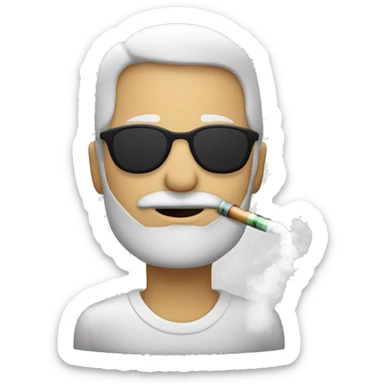 una persona fumando vaper estilo minimalista sticker